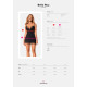 Сорочка та трусики Obsessive Bella Rou chemise & thong чорні XS/S