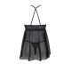 Пеньюар Passion KERRIA CHEMISE black, L/XL, кружевной верх, трусики в комплекте
