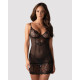Сорочка Obsessive Alluria chemise & thong L/XL
