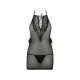 Сорочка прозрачная приталенная Passion ERZA CHEMISE Черная S/M