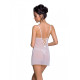 Сорочка з вирізами на грудях + стринги Passion LOVELIA CHEMISE white XXL/XXXL