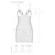Сорочка з вирізами на грудях + стринги Passion LOVELIA CHEMISE white XXL/XXXL