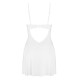 Пеньюар Obsessive Alissium chemise & thong, XS/S, кружевной лиф, стринги в комплекте