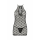 Полупрозрачная рубашка Passion AZALIA CHEMISE black S/M