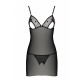 Рубашка с вырезами на груди + стринги Passion LOVELIA CHEMISE black S/M