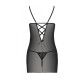 Рубашка с вырезами на груди + стринги Passion LOVELIA CHEMISE black S/M