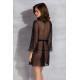 Пеньюар Passion AMBERLY PEIGNOIR black, L/XL, пояс в комплекте