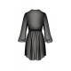 Пеньюар Passion AMBERLY PEIGNOIR black, L/XL, пояс в комплекте