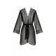 Пеньюар Passion AMBERLY PEIGNOIR black, L/XL, пояс в комплекте