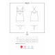 Сатиновый комплект для сна с кружевом Obsessive 828-CHE-1 chemise & thong черный S/M