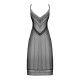 Длинная полупрозрачная рубашка Obsessive Estiqua chemise черная XS/S