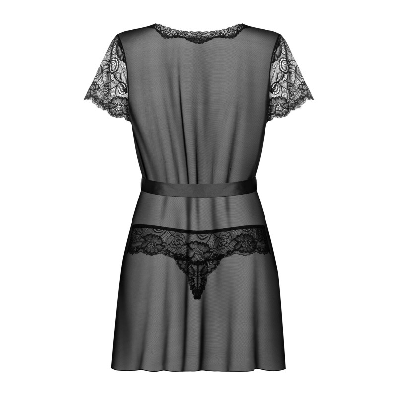 Пеньюар Obsessive Alluria peignoir & thong L/XL