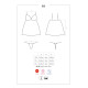 Сатиновий пеньюар із мереживом Obsessive 810-BAB-1 babydoll & thong чорний S/M