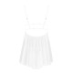 Пеньюар и трусики Obsessive Heavenlly babydoll & thong белые XS/S
