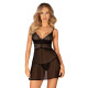 Эротический комплект Obsessive Chemeris babydoll & thong M/L, пеньюар и стринги