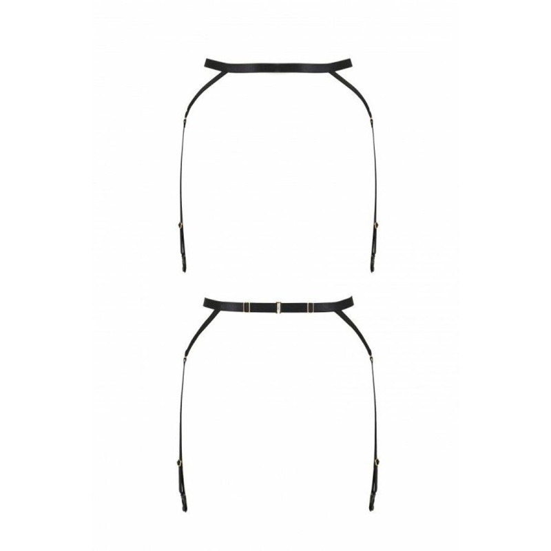 Пояс-стрепы с подвязками для чулок Passion Exclusive MEGGY GARTER BELT black L/XL