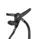 Подвійний страпон з вібрацією Fetish Tentation Vibrating Strap-On with Double Dildo Чорний