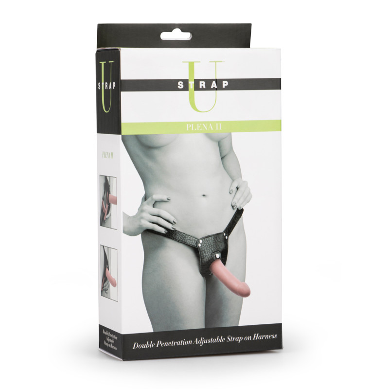 Двойной страпон реалистичный Strap U Plena 2 бежевый