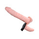 Женский страпон LyBaile Ultra Passionate Harness Doble Heads Flesh Vibrating Телесный