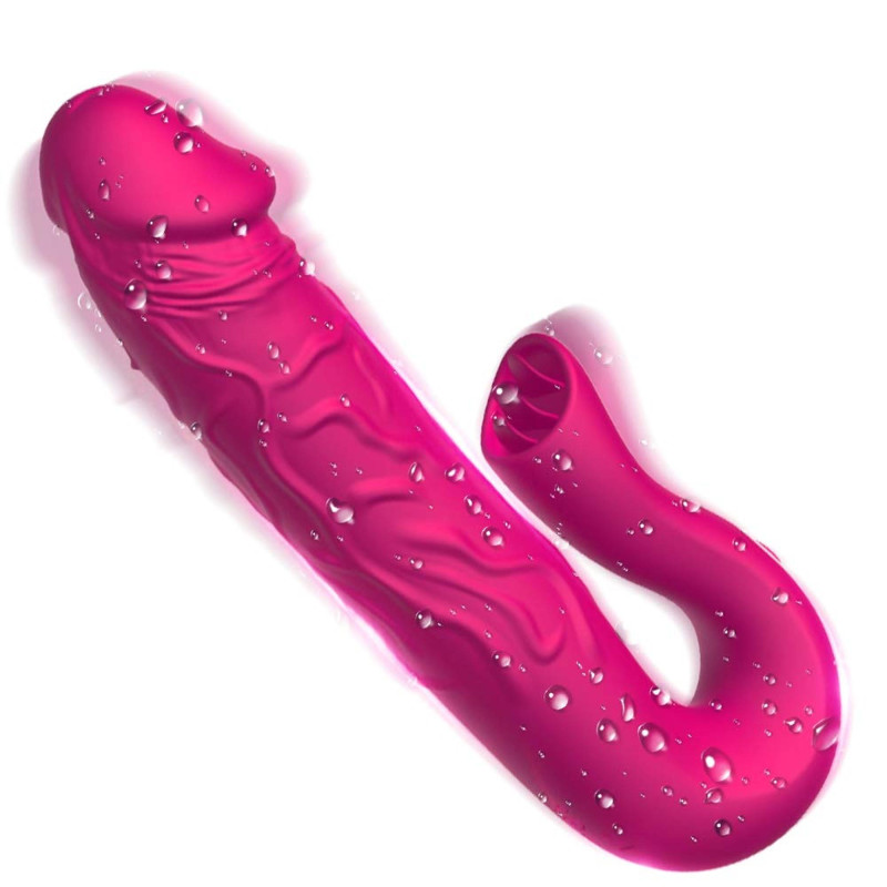 Вібратор B - Series Cute Realistic Tongue Stimulating Dildo Vibrator