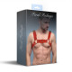 Мужская портупея на грудь Feral Feelings - Bulldog Harness Red
