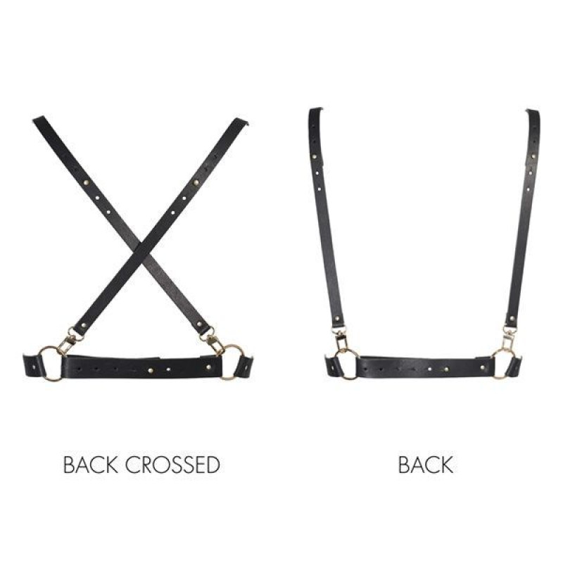 Портупея Bijoux Indiscrets MAZE X Harness Черная