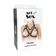 Женская портупея с шипами Art of Sex - Demia Leather harness, Черная XS-M