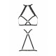 Портупея со стрепом с кружевом Passion Exclusive Lorry Bra black L/XL
