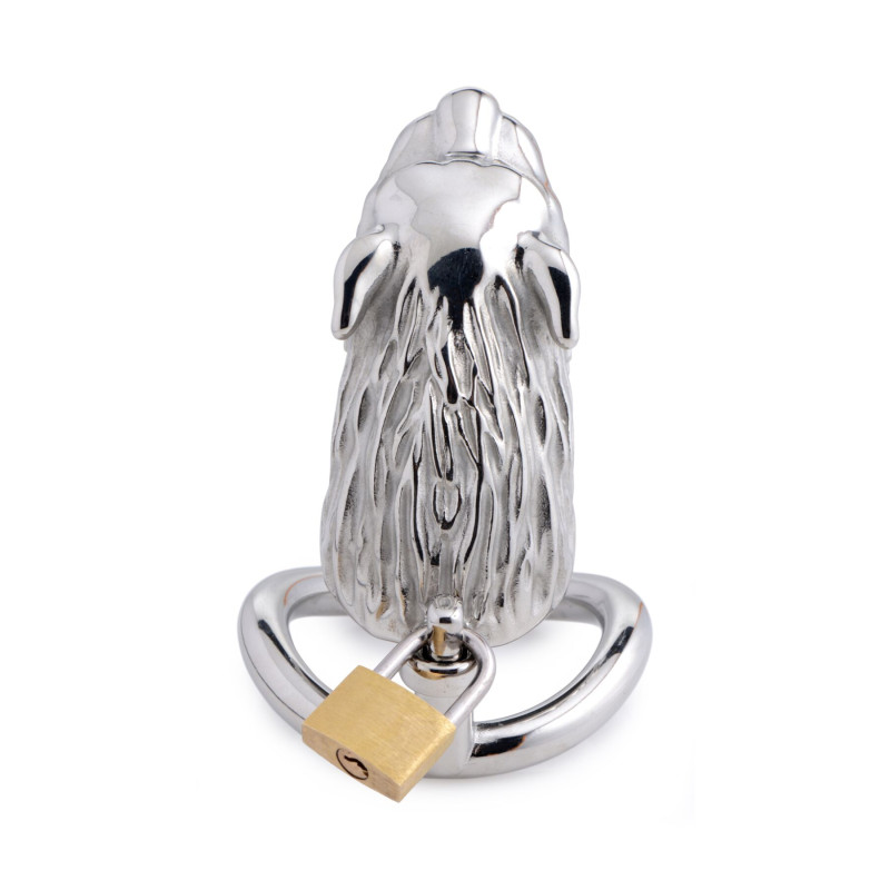 Клітка для пеніса Master Series: Tiger King Cock Cage With Lock, три кільця, замок, три ключі
