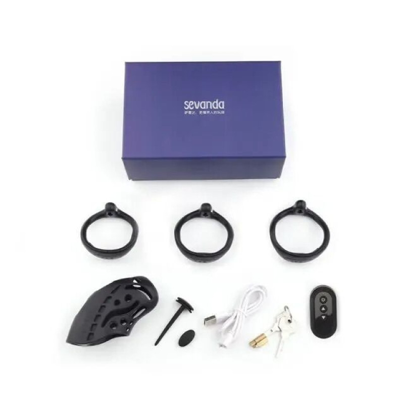 Клітка для члена з електростимуляцією LOCKINK SEVANDA Nautilus Estim Chastity Cage