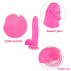 Фалоімітатор з мошонкою LoveToy Jelly Studs Crystal Dildo Large 8 Pink