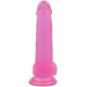 Фалоімітатор з мошонкою LoveToy Jelly Studs Crystal Dildo Large 8 Pink