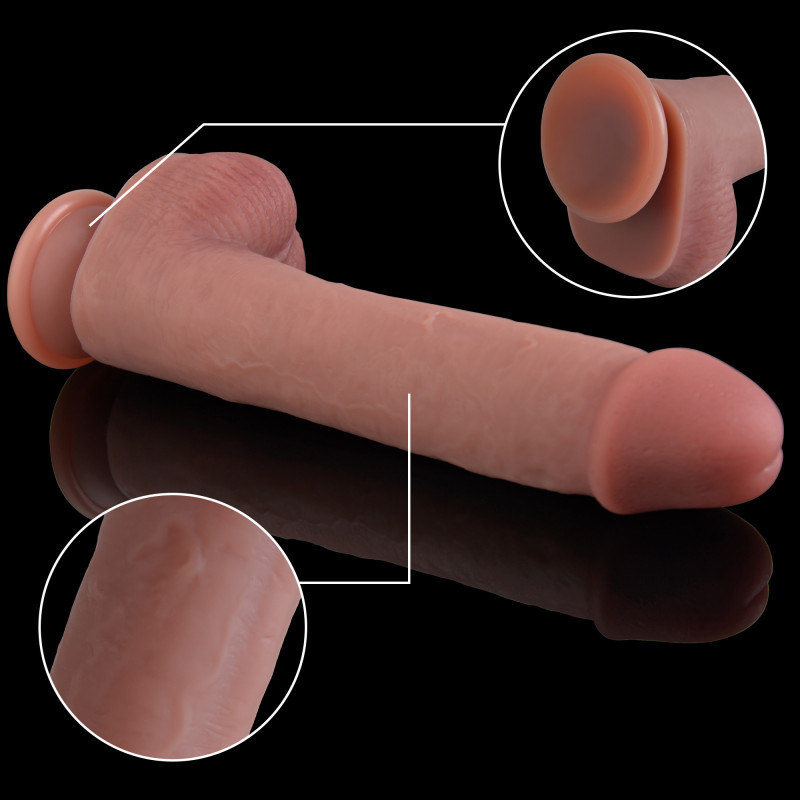 Фалоімітатор Erospace Natural Play Silicone Dildo D3, 24 см