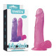 Фалоімітатор з мошонкою LoveToy Jelly Studs Crystal Dildo Large 8 Pink