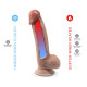 Фалоімітатор SilexD Vetus Premium Real Skin Flesh (8in MODEL 1), ультрареалістик, діаметр 4,1 см