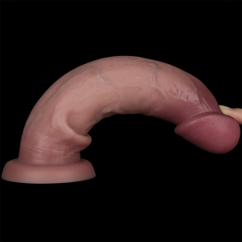 Фалоімітатор LoveToy Sliding Skin Pro II Dual Layer Silicone Dong 9 Flesh