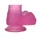 Фалоімітатор з мошонкою LoveToy Jelly Studs Crystal Dildo Medium 7 Pink