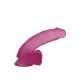 Фалоімітатор з мошонкою LoveToy Jelly Studs Crystal Dildo Medium 7 Pink