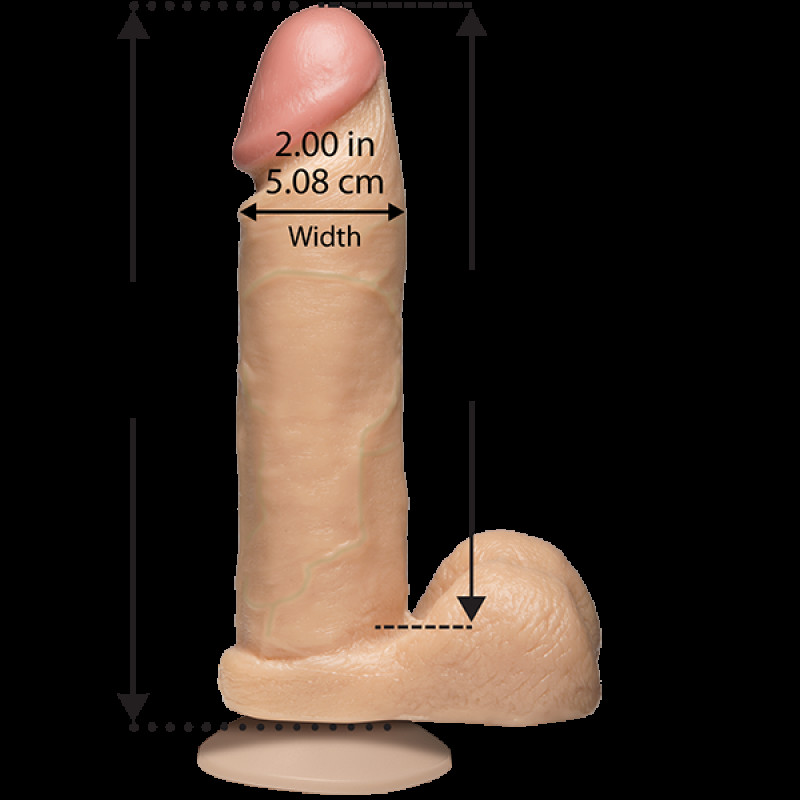Фаллоимитатор Doc Johnson The Realistic Cock 8 inch White - PVC, Vack-U-Lock, диаметр 5,1 см