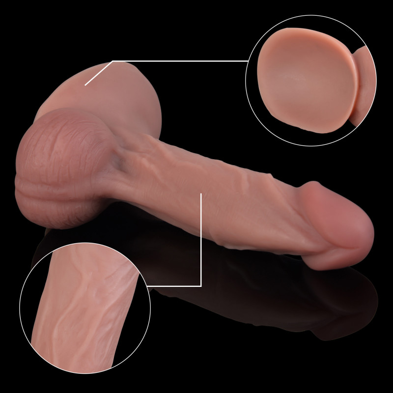 Фалоімітатор Erospace Natural Play Silicone Dildo D4, 21 см