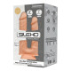 Фаллоимитатор двойной SilexD Double Gusto Flesh (Model 1 size 8&7), двухслойный, силикон + Silexd