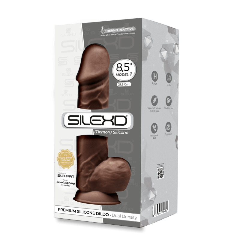 Фаллоимитатор SilexD Norman Brown (MODEL 4 size 8.5in), двухслойный, силикон + Silexpan, диаметр 5 см