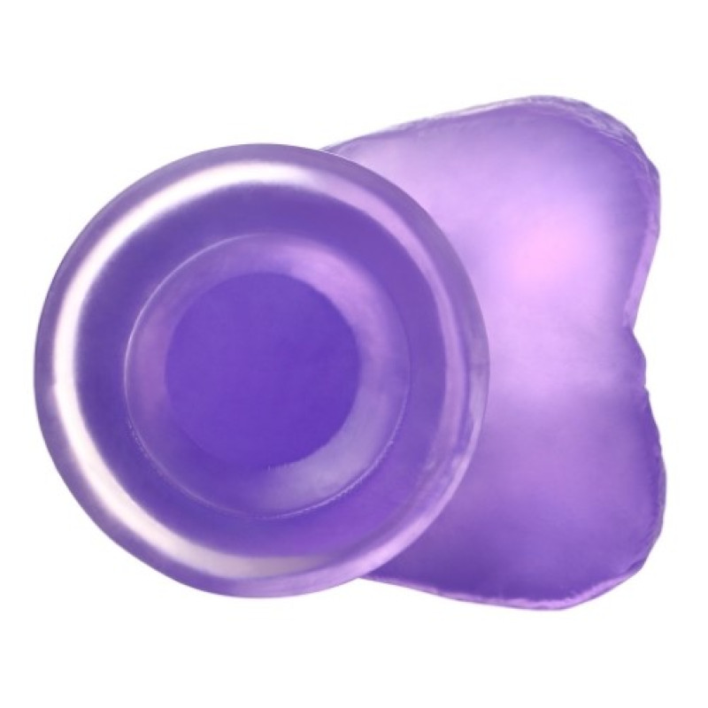 Фалоімітатор з мошонкою LoveToy Jelly Studs Crystal Dildo Medium 7 Purple