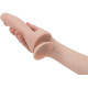 Изогнутый фаллоимитатор на присоске ADDICTION - BRAD 7,5″ Dildo With Balls, Beige