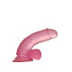 Фаллоимитатор с мошонкой LoveToy Jelly Studs Crystal Dildo Small 6 Pink