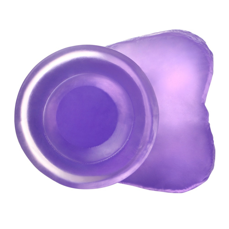 Фаллоимитатор с мошонкой LoveToy Jelly Studs Crystal Dildo Small 6 Purple