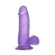 Фаллоимитатор с мошонкой LoveToy Jelly Studs Crystal Dildo Small 6 Purple