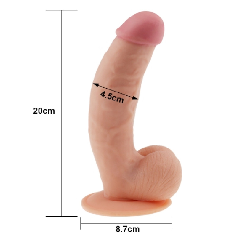 Фаллоимитатор LoveToy The Ultra Soft Dude Телесный 20 см