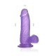 Фаллоимитатор с мошонкой LoveToy Jelly Studs Crystal Dildo Small 6 Purple