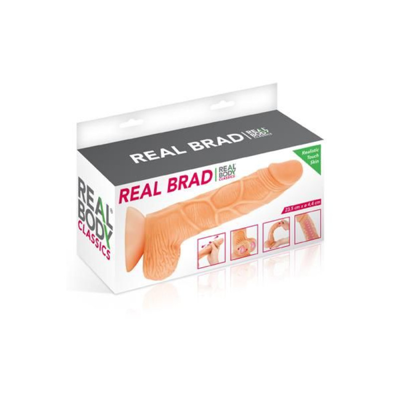 Фалоімітатор із рухомою крайньою плоттю Real Body Real Brad